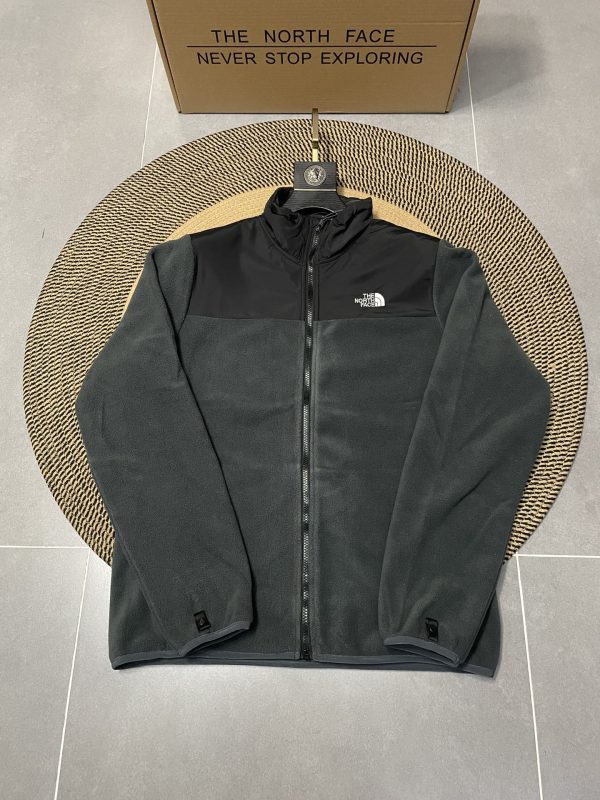 Premium Quality The North Face Jackets Gray Fleece Patchwork Luxury