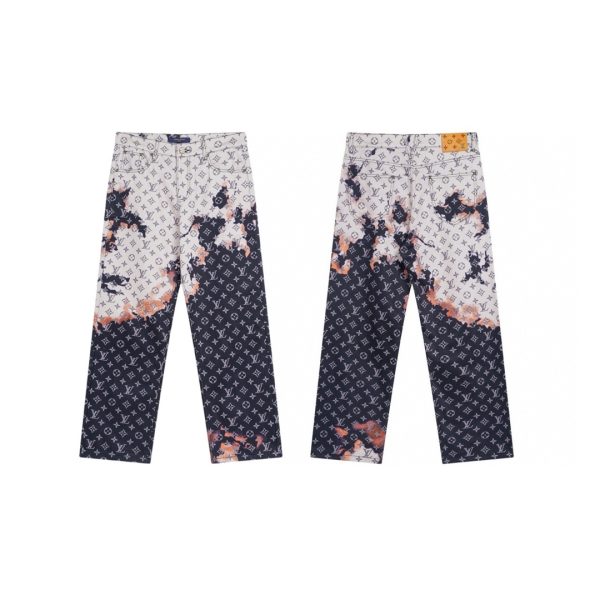 Premium Louis Vuitton Jeans Blue Denim Logo Luxury