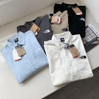 Premium Quality The North Face Shirt Black Cotton Logo Luxury