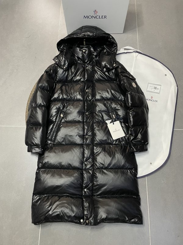 Premium Moncler Coats White Nylon Classic Luxury