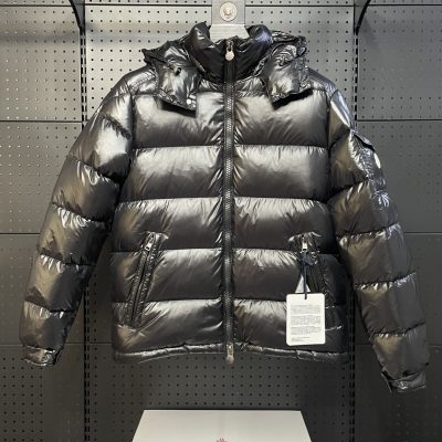 High Quality Moncler Coat Gray Nylon Classic Style