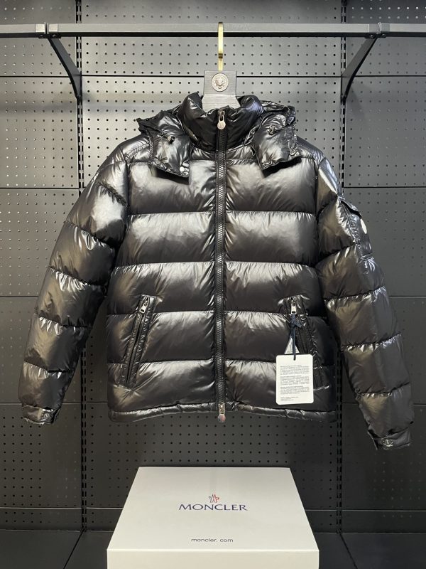 High Quality Moncler Coat Gray Nylon Classic Style
