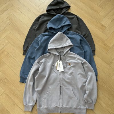 Luxury Carhartt Jackets Gray Cotton Washed Luxury