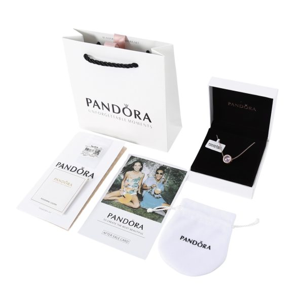 Premium Pandora Necklace Pink Elegant Collection