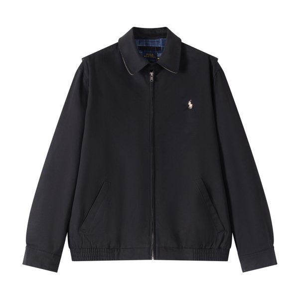 Luxury Ralph Lauren Coat Khaki Cotton Classic Style