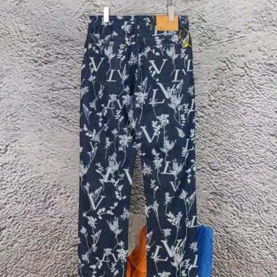 High Quality Louis Vuitton Jeans Cotton Monogram Style
