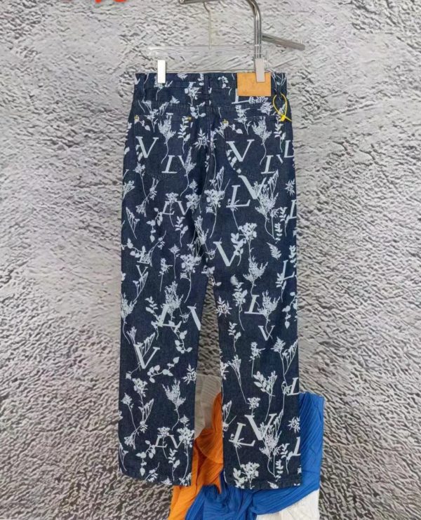 High Quality Louis Vuitton Jeans Cotton Monogram Style