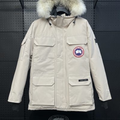 Premium Canada Goose Coats White Polyester Classic Collection