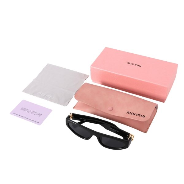 Luxury Miu Miu Glasses Black Nylon Logo Luxury