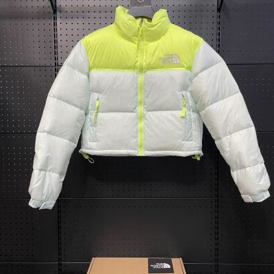 Luxury The North Face Down Jacket White Logo Style