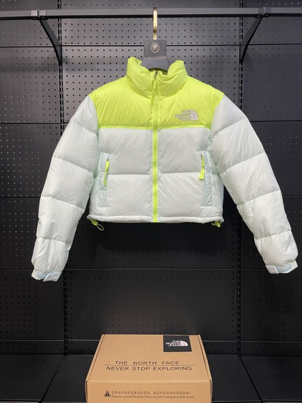 Luxury The North Face Down Jacket White Logo Style