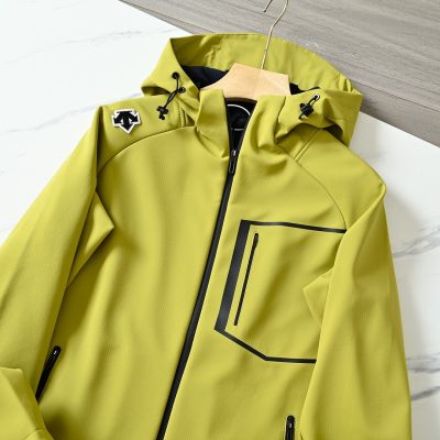 Premium Descente Coats Gray Fleece Patchwork Collection