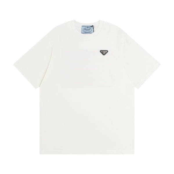 High Quality Prada Short Sleeves Cotton Logo Collection