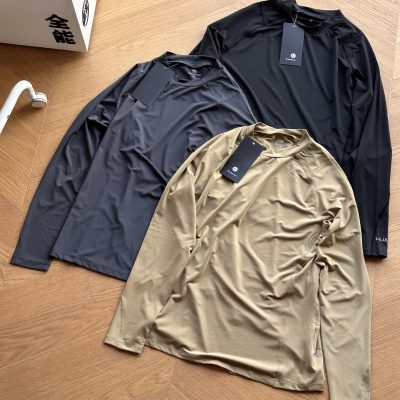 High Quality Lululemon Long Sleeves Black Polyester Breathable Collection