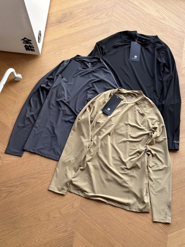 High Quality Lululemon Long Sleeves Black Polyester Breathable Collection