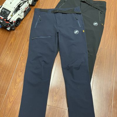 High Quality Mammut Pants With Adjustable Belt Black Casual Luxury
