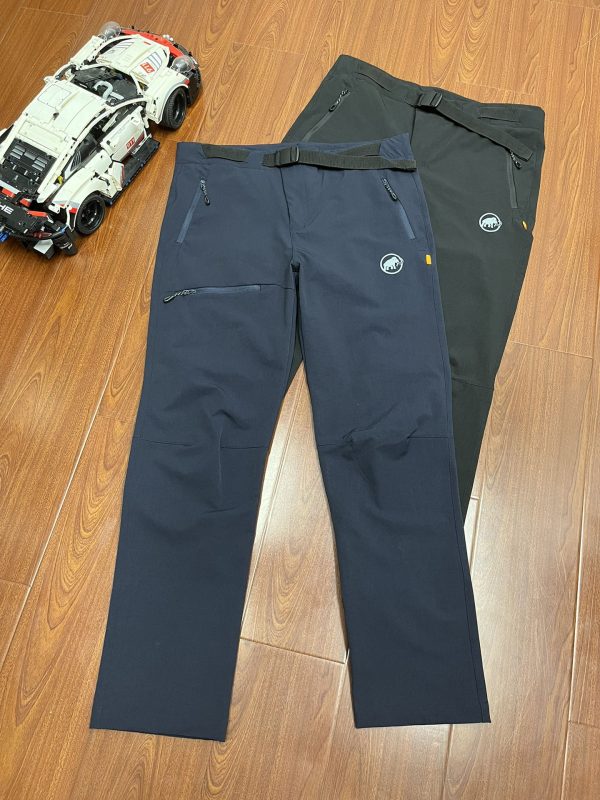 High Quality Mammut Pants With Adjustable Belt Black Casual Luxury