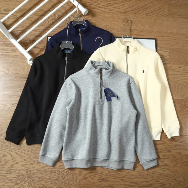 Luxury Ralph Lauren Long Sleeves Black Knit Logo Luxury