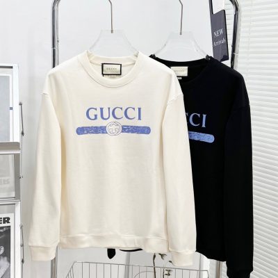 Premium Gucci Short Sleeves Blue Cotton Distressed Collection