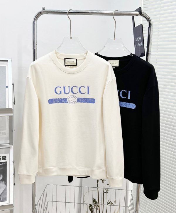 Premium Gucci Short Sleeves Blue Cotton Distressed Collection