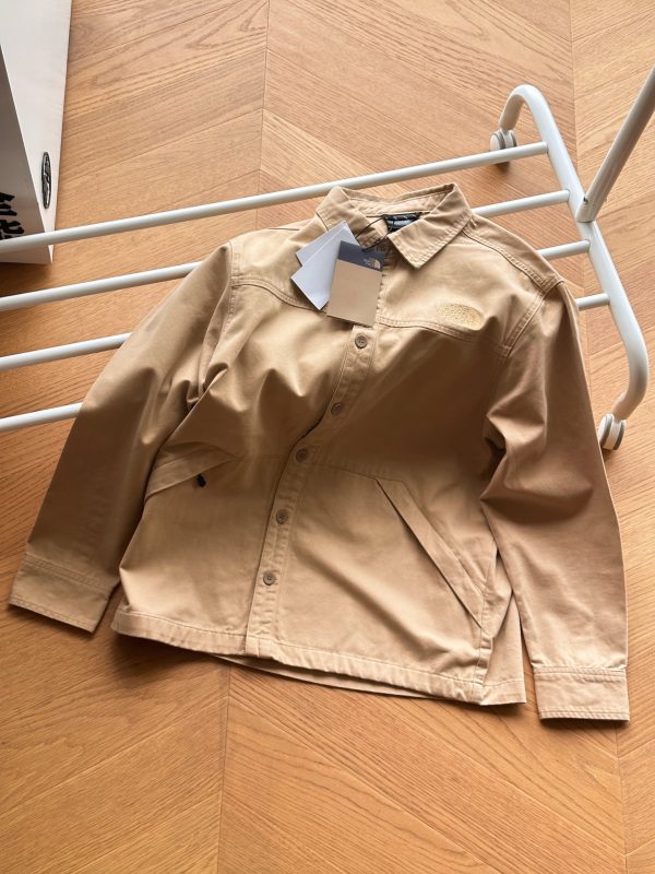 High Quality The North Face Shirts Khaki Cotton Washed Collection