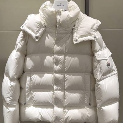 High Quality Moncler Coats White Style