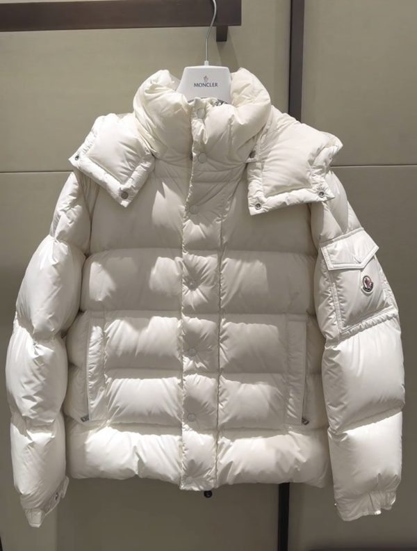 High Quality Moncler Coats White Style