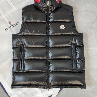 Premium Quality Moncler Vest White Nylon Classic Style