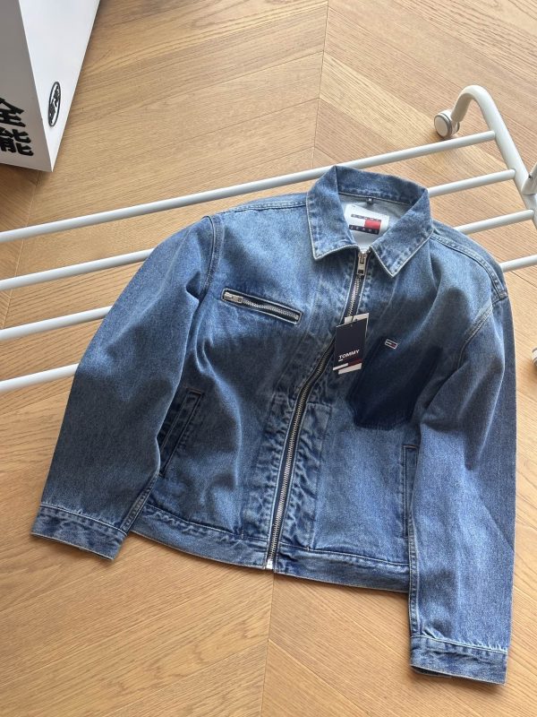 Luxury Tommy Jeans Coat Denim Casual Luxury