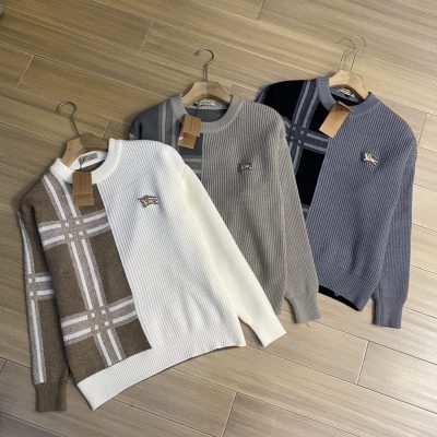 Best Selling Burberry Sweater White Plaid Style