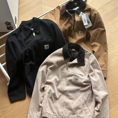 Premium Carhartt Jacket Black Cotton Washed Style