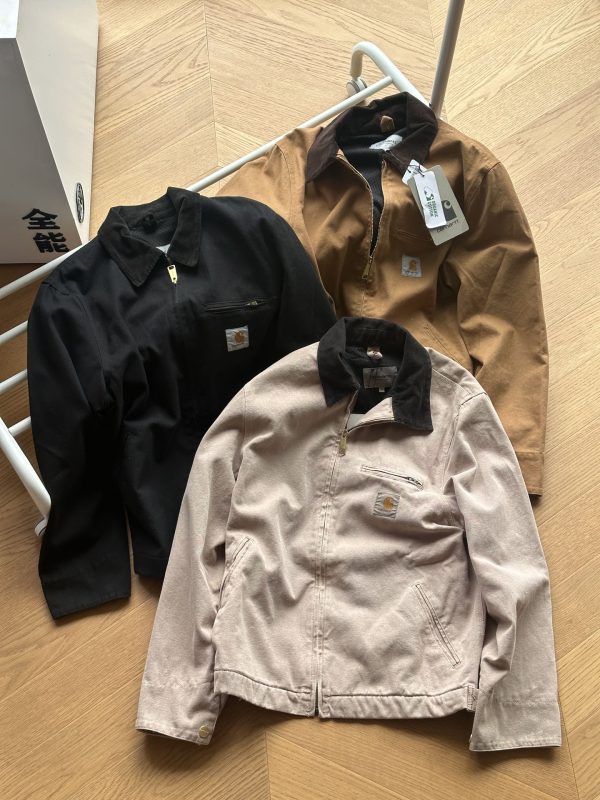 Premium Carhartt Jacket Black Cotton Washed Style