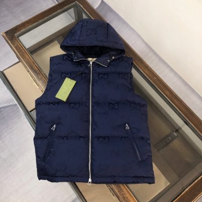 Premium Gucci Down Jackets White Nylon Logo Style
