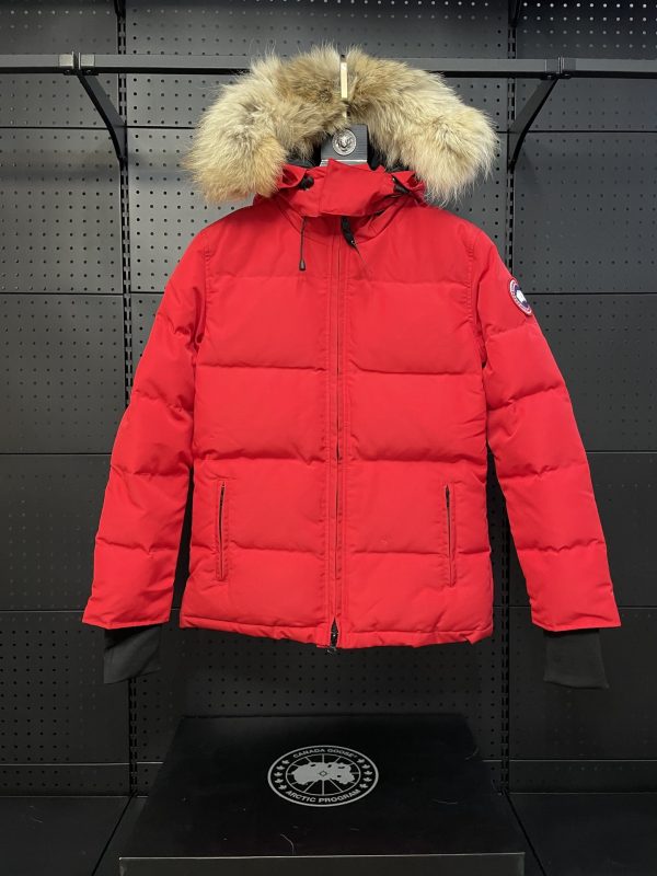 Premium Quality Canada Goose Down Jacket Red Polyester Embroidered Luxury