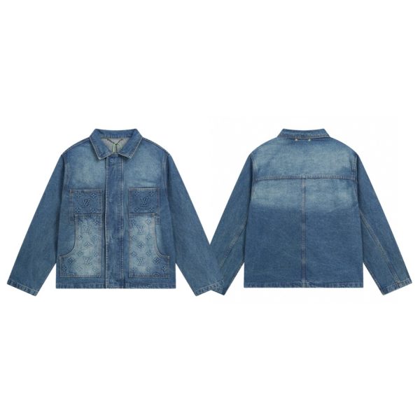 High Quality Louis Vuitton Jackets Blue Denim Monogram Collection