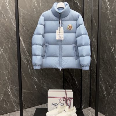 Luxury Moncler Coats Nylon Checkered Style