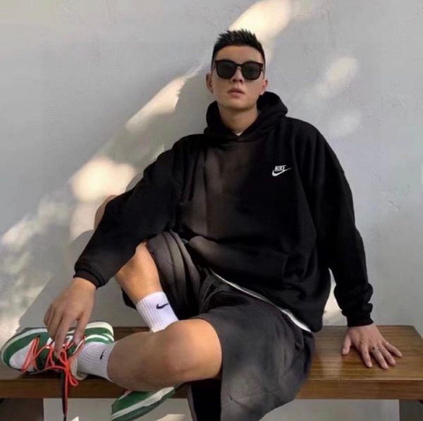 Luxury Nike Jackets Green Fleece Logo Collection
