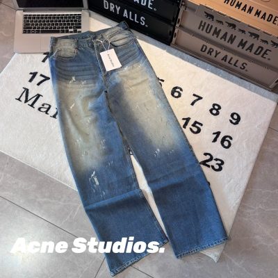Best Selling Acne Studios Jeans Blue Denim Washed Luxury