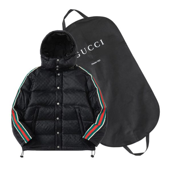Luxury Gucci Down Jackets Red Nylon Logo Style