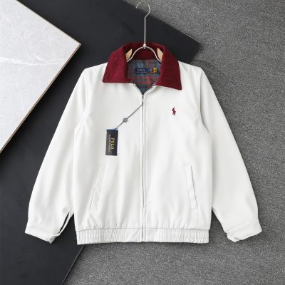Premium Quality Ralph Lauren Coat White Cotton Classic Luxury