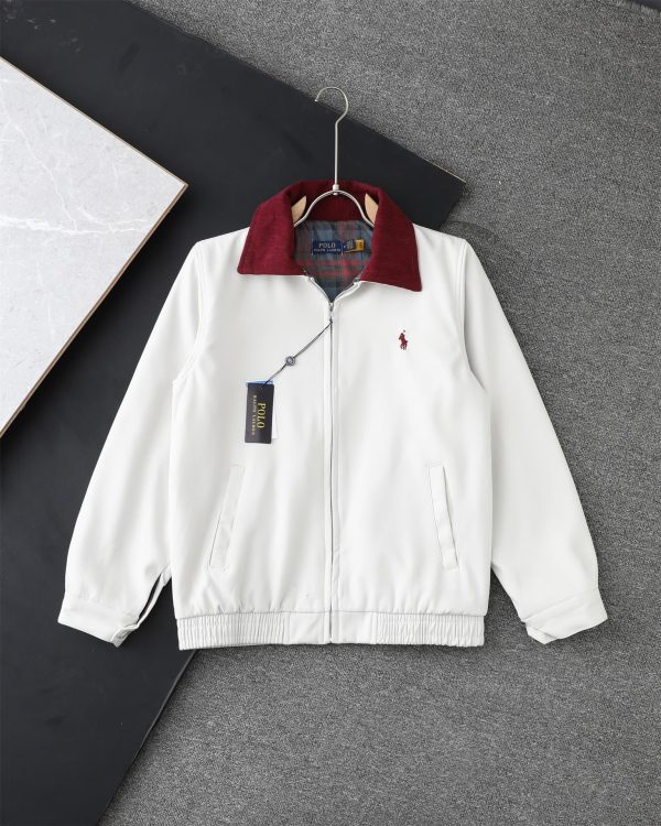 Premium Quality Ralph Lauren Coat White Cotton Classic Luxury