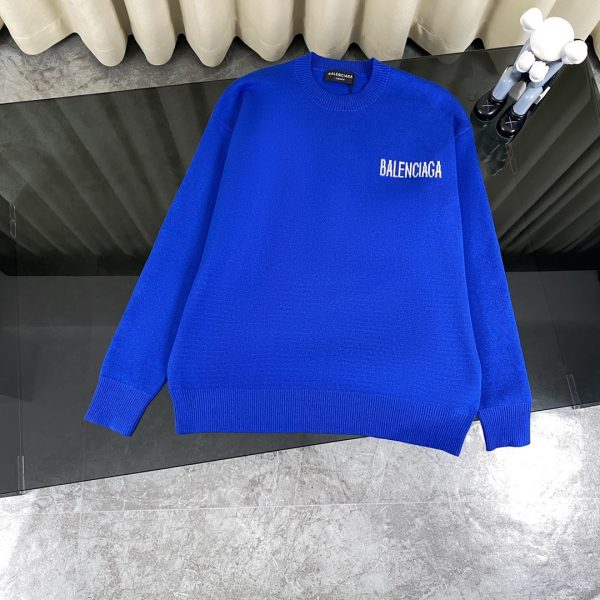 High Quality Balenciaga Sweaters Black Wool Jacquard Collection