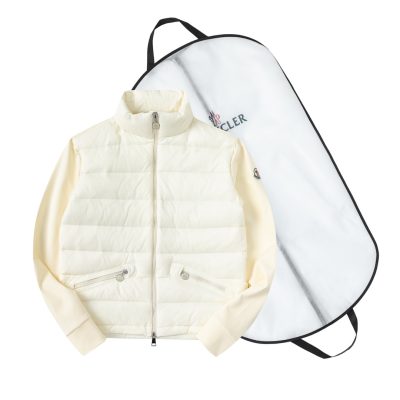 Best Selling Moncler Down Jacket White Nylon Classic Luxury