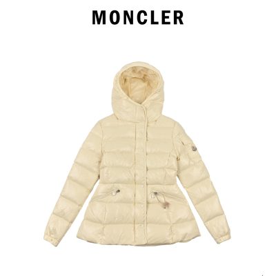 Premium Quality Moncler Down Jackets White Nylon Logo Style