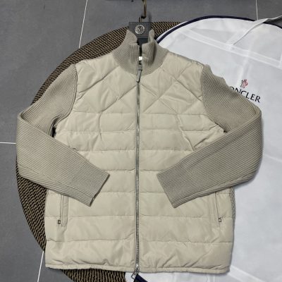 Luxury Moncler Sweater Black Knit Patchwork Collection
