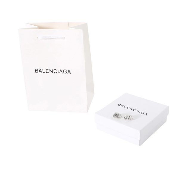 Best Selling Balenciaga Earrings Silver Logo Luxury