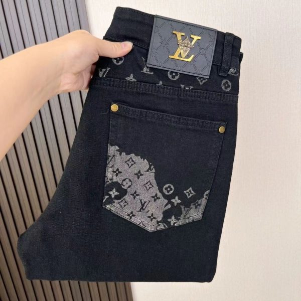 Premium Quality Louis Vuitton Jeans Cotton Washed Style