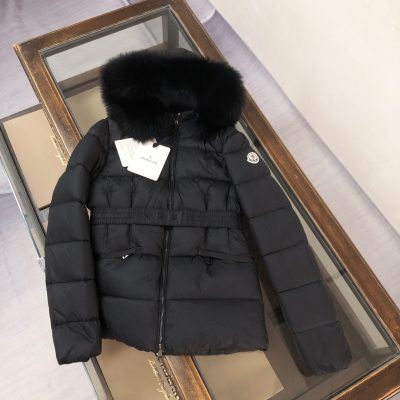 Luxury Moncler Down Jacket Black Wool Luxury