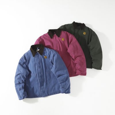 Luxury Carhartt Coats Blue Canvas Washed Style
