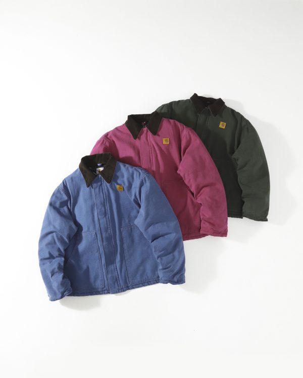 Luxury Carhartt Coats Blue Canvas Washed Style